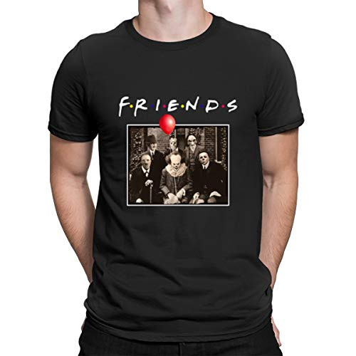 Friends Horror Halloween T Shirt Michael Myers Jason Horror Scary Movies Gift Tee Shirt for Women Men  Black  XX Large