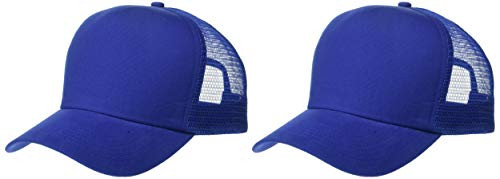 Marky G Apparel 5 Panel Twill Trucker Cap  2 Pack   Royal  OS