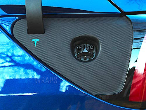 EV Wraps Tesla Model 3   Model Y Charging Port Wrap  Matrix Black