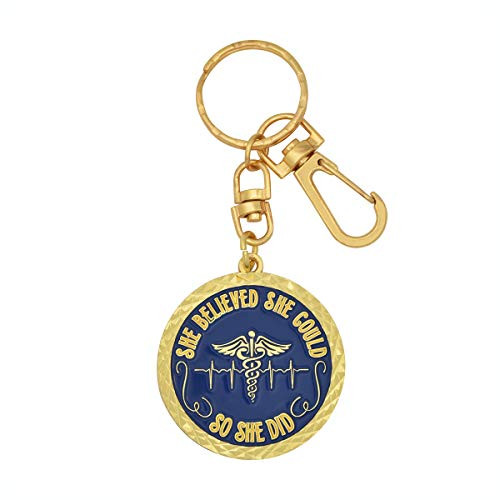 Bad Bananas   RN Gifts For Nurses Graduation   She Believed She Could So She Did   Keychain  Key Ring    Nurse Practitioners  Medical Assistants Gifts  LVNs  LPNs  CNAs