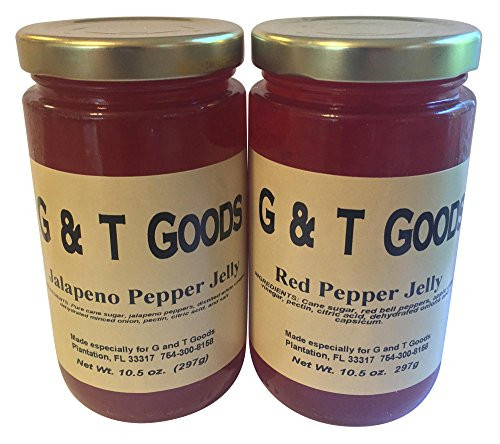 Jalapeno Jelly and Red Pepper Jelly Set  Pack of Two 10 5 oz  Jars  Perfect for lovers of Pepper Jelly and Hot Pepper Jelly