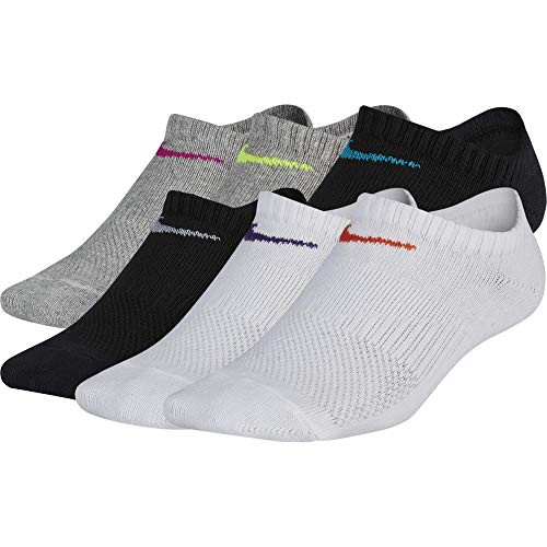 Nike Kids  Everyday Lightweight No Show Socks  6 Pairs   Grey Black White  Small