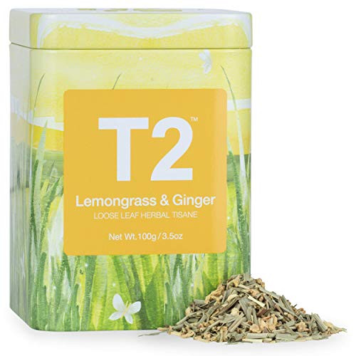 T2 Tea Lemongrass   Ginger 1 7 Oz Loose Leaf Herbal Tea In Limited Edition Tin  3 5 Oz