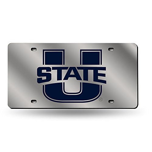 NCAA Rico Industries Laser Inlaid Metal License Plate Tag Utah State Aggies NCAA Rico Industries Laser Inlaid Metal License Plate Tag Utah State Aggies