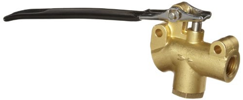 Kingston 251 Series Brass Angled Flow Control Valve  Lever Handle  1 4  NPT Female