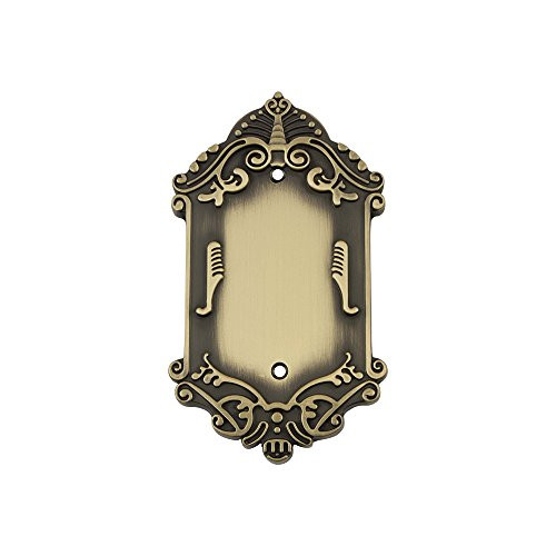 Nostalgic Warehouse 719733 Victorian Switch Plate with Blank Cover  Antique Brass