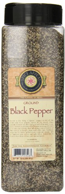 Spice Appeal Black Pepper Ground 16 Ounce Spice Appeal Black Pepper Ground 16 Ounce