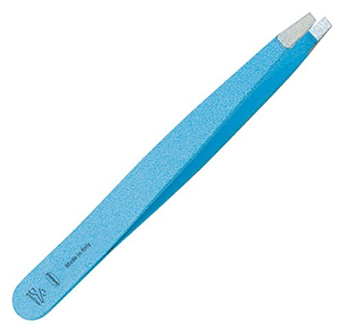 Premax 15626   Slant Tips Tweezers   Aqua Collection   Light Blue