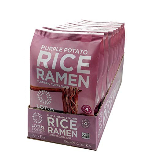 Lotus Foods Gourmet Purple Potato   Brown Rice Ramen With Vegetable Soup  Gluten Free  2 8 Oz  Pack Of 10