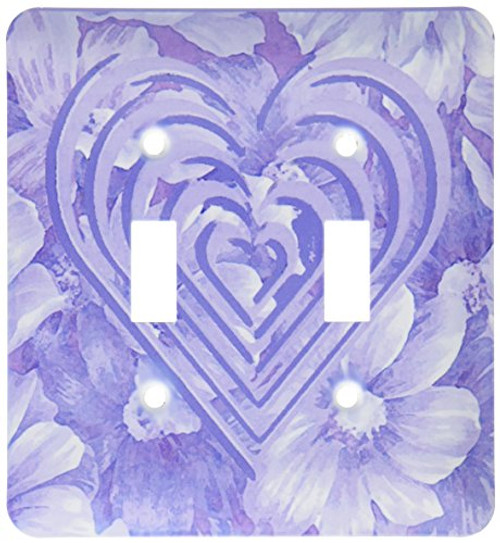 3dRose lsp 29583 2 Purple Heart On Flowers Double Toggle Switch 3dRose lsp 29583 2 Purple Heart On Flowers Double Toggle Switch