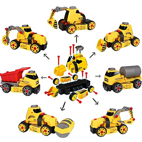 Toy To Enjoy 6 in 1 Take Apart Fire Truck Toy Builds Emergency Rescue Vehicle Fire Truck Car Helicopter STEM Learning Toy DIY Building Play Set for Kids Toy To Enjoy 6 in 1 Take Apart Fire Truck Toy Builds Emergency Rescue Vehicle Fire Truck Car Helicopter STEM Learning Toy DIY Building Play Set for Kids