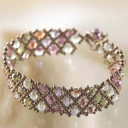 Miyuki Create Your Own DIY Glass Bead Bracelet Kit - Woven Net Pattern