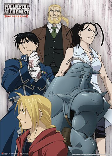 Great Eastern Entertainment Fullmetal Alchemist Brotherhood Elric Brothers, Honeheim, Roy and Izumi Wall Scroll, 33 by 44-Inch