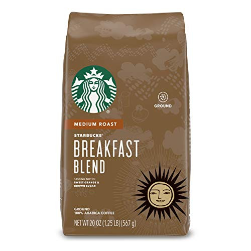 Starbucks Medium Roast Ground Coffee  Breakfast Blend  100 Arabica  1 bag  20 oz