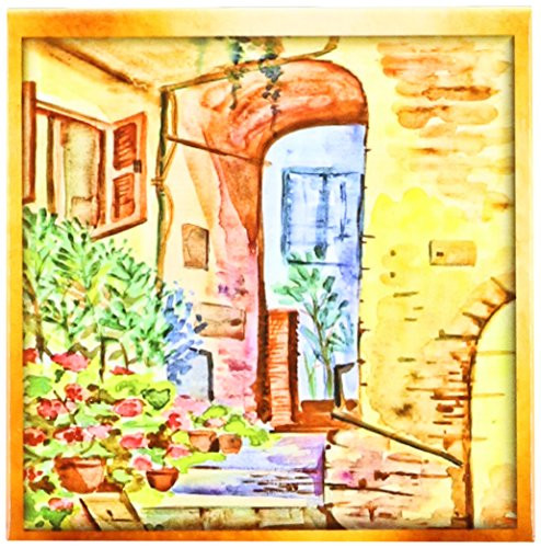 3dRose ct 31512 1 Italian Yard Ceramic Tile  4 Inch