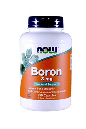 NOW Foods Boron  3 mg  250 Capsules  Pack of 2