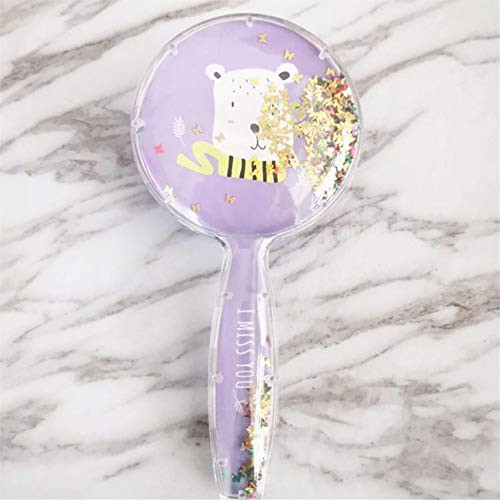 Zou Rena Kids Hair Comb Detangler Brush Cute Cat with Small Butterfly Piece inside  Purple
