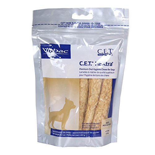 Virbac C E T  HEXtra Premium Oral Hygiene Chews  Small Dog  30 Count