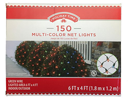 Holiday Multi Color Net Lights   6ft x 4ft   150 Lights