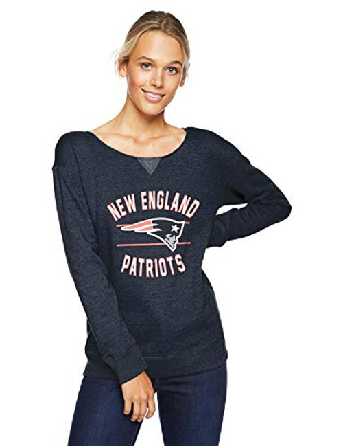 OTS NFL New England Patriots Women s Singleback Fleece Pullover Rush Valley Medium OTS NFL New England Patriots Women s Singleback Fleece Pullover Rush Valley Medium