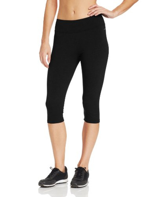 Jockey Women s Judo Legging with Wide Waistband  Deep Black  Small