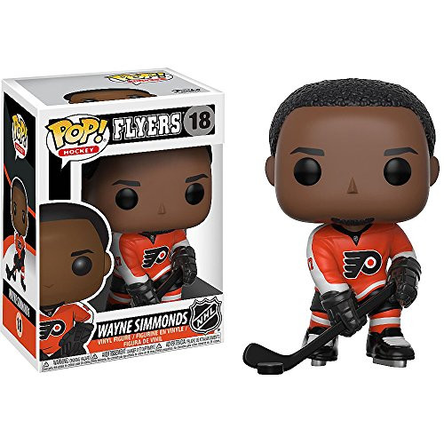 Funko Wayne Simmonds  Philadelphia Flyers   NHL x POP Hockey Vinyl Figure   1 POP Compatible PET Plastic Graphical Protector Bundle  018   21354   B