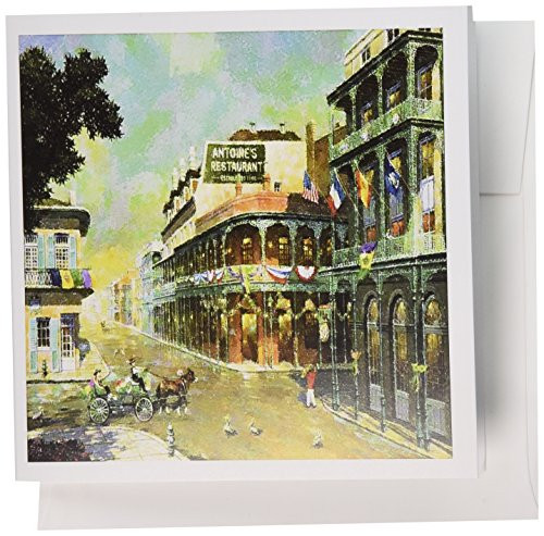 3dRose Painting Of New Orleans Just Before Mardi Gras - Greeting Cards, 6 x 6 inches, set of 12 (gc_80614_2)