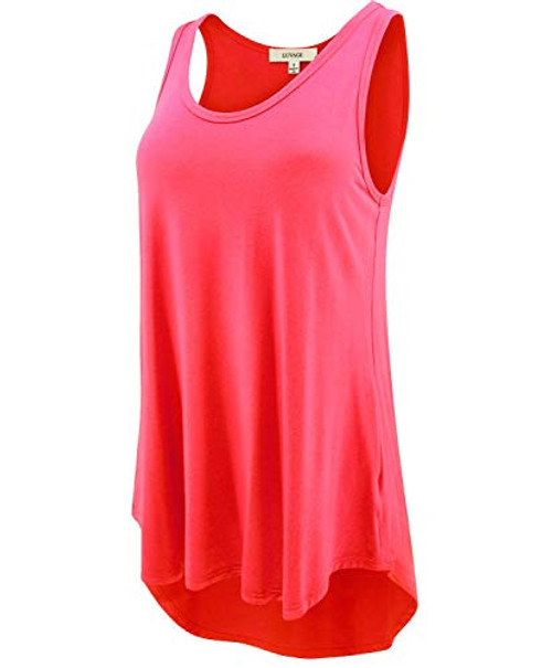 LUVAGE Women s High Low Tunic Tank Top Shirt   Casual Sleeveless Loose Fit Tops LUVAGE Women s High Low Tunic Tank Top Shirt   Casual Sleeveless Loose Fit Tops
