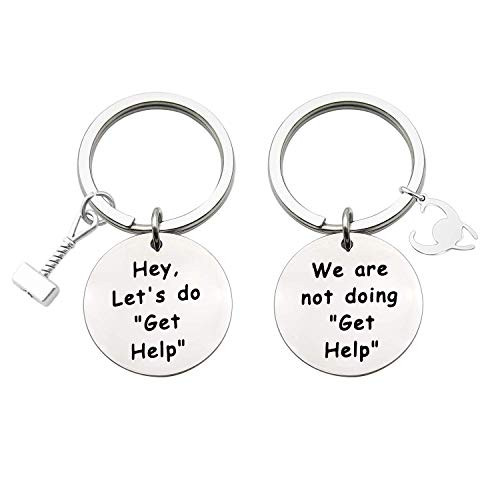 TIIMG Thor Loki Friendship Jewelry Marvel Comic Inspired Necklace Gift for Friend Best Friend GiftHey Lets Do Get Help Gift for Friend  Keychain Get Help
