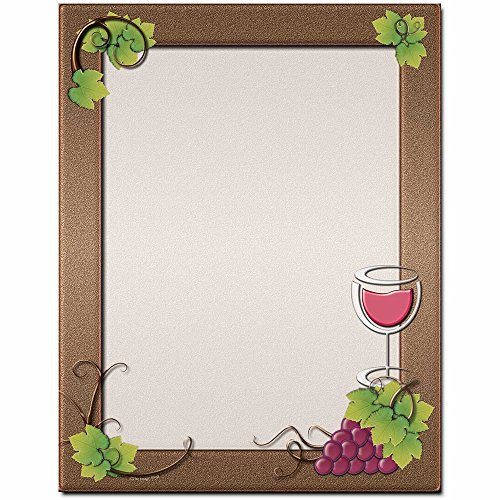 Grape Vine Letterhead Laser   Inkjet Printer Paper  100 pack