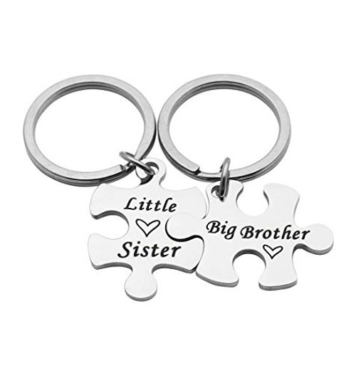 Beeshion Sister Brother Keychain Set Big Brother Gifts Little Sister Gifts Sibling Puzzle Keychain Family Jewelry  Big Brother Little Sister Beeshion Sister Brother Keychain Set Big Brother Gifts Little Sister Gifts Sibling Puzzle Keychain Family Jewelry  Big Brother Little Sister