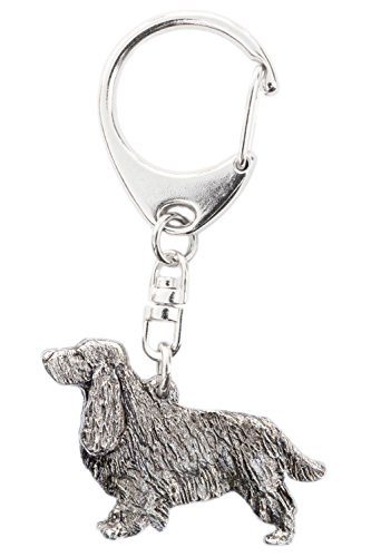 English Cocker Spaniel  with Tail  Made in U K Artistic Style Dog Key Ring Collection