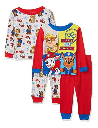 Nickelodeon Boys  Toddler Paw Patrol 4 Piece Pajama Set  On The Go  2T