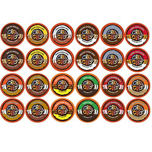 Crazy Cups Flavored Coffee and Chocolate Flavored Coffee, Single Serve Cups Variety Pack Sampler for the Keurig K Cup Brewer, 48 count Crazy Cups Flavored Coffee and Chocolate Flavored Coffee, Single Serve Cups Variety Pack Sampler for the Keurig K Cup Brewer, 48 count