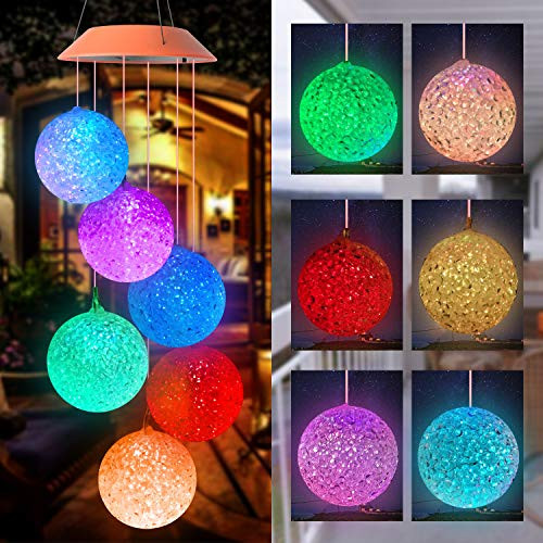 JOBOSI Crystal Ball Wind Chimes Solar Wind Chime Garden Decor Yard Decor Gifts for mom Gifts for Women Garden Gifts Wind Chimes Outdoor Chime Outside JOBOSI Crystal Ball Wind Chimes Solar Wind Chime Garden Decor Yard Decor Gifts for mom Gifts for Women Garden Gifts Wind Chimes Outdoor Chime Outside