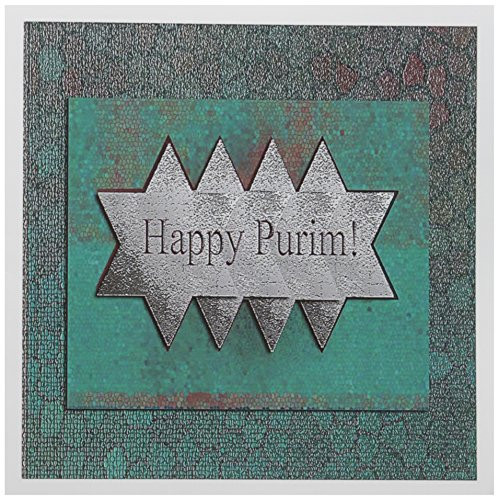 3dRose Happy Purim, Stars of David - Greeting Cards, 6 x 6 inches, set of 12 (gc_43484_2)