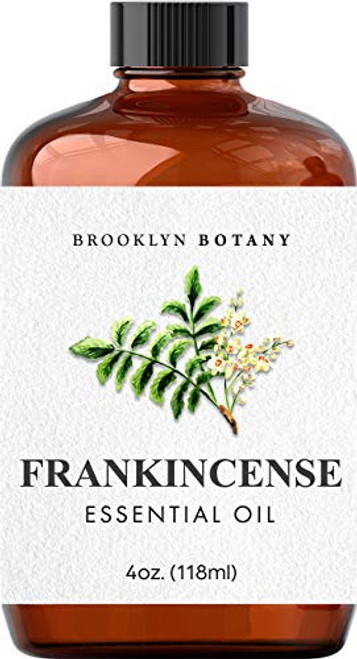 Brooklyn Botany Frankincense Essential Oil 100 Pure and Natural Therapeutic Grade Essential Oil with Glass Dropper Frankincense Oil for Aromatherapy and Diffuser 4 OZ Brooklyn Botany Frankincense Essential Oil 100 Pure and Natural Therapeutic Grade Essential Oil with Glass Dropper Frankincense Oil for Aromatherapy and Diffuser 4 OZ