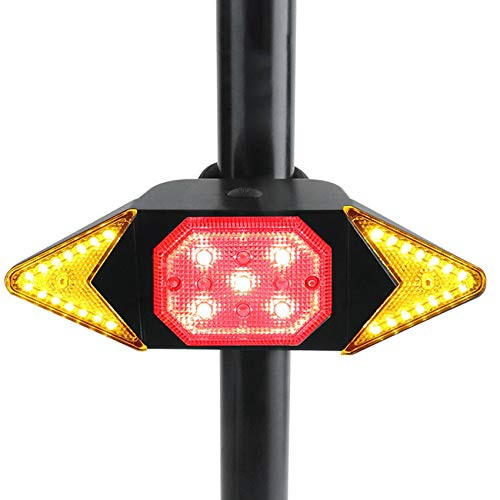 Smart Bike Tail Light with Turn Signals  Wireless Remote Control Bicycle Rear Tail Light Bike Safety Led Flashlight Warning Light Rechargeable Cycling Back Light fit Mountain Road Commuting Bicycle