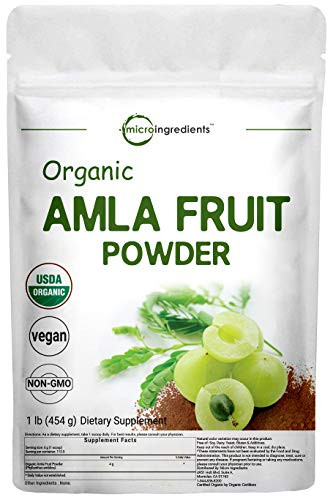 Organic Amla Powder  Amalaki  1 Pound  16 Ounce   Rich in Natural Vitamin C  Antioxidant and Flavonoids  Supports Immune System and Fat Burn  Premium Amla Powder Organic  Non GMO and Vegan Friendly