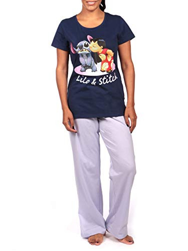 Disney Womens Lilo   Stitch Pajamas Size Medium Purple