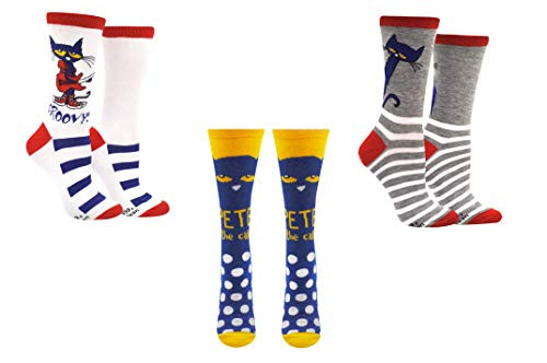Pete the Cat Socks Gifts Adult 3 Pair Women Groovy Crew Socks Fits Shoe Size 4 10 Ladies Pete the Cat Socks Gifts Adult 3 Pair Women Groovy Crew Socks Fits Shoe Size 4 10 Ladies