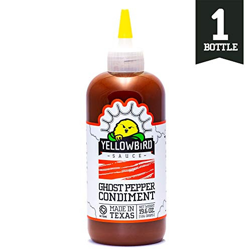 Ghost Pepper Hot Sauce by Yellowbird   Plant Based  Gluten Free  Non GMO   Homegrown in Austin   19 6 oz