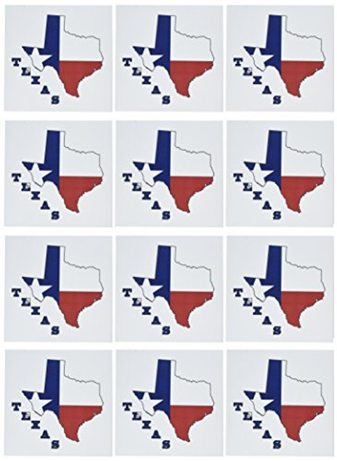 3dRose Set of 12 Greeting Cards, Texas state Flag in Outline Map (gc_58725_2) 3dRose Set of 12 Greeting Cards, Texas state Flag in Outline Map (gc_58725_2)