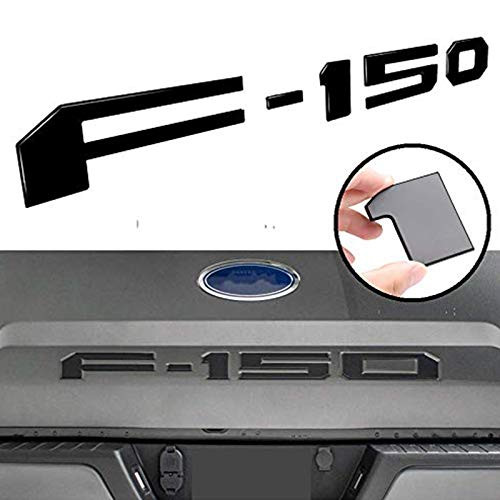Tailgate Insert Letters Compatible for F150 2018 2019 2020 3M Adhesive   3D Raised Tailgate Decal Letters   Gloss Black