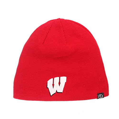 Zephyr Wisconsin Badgers Reversible Edge Skull Cap   NCAA 2 Sided Knit Beanie Hat