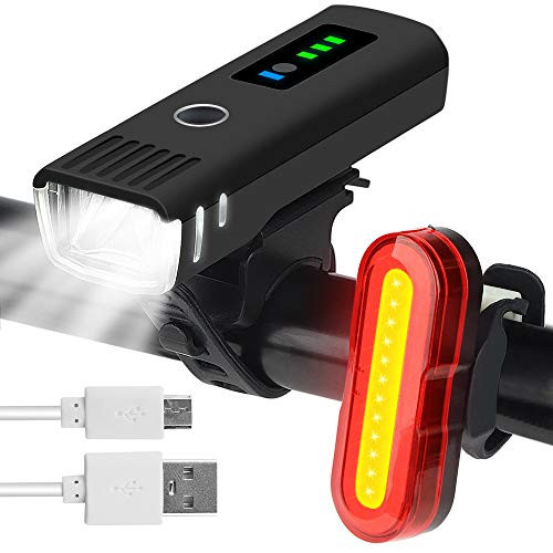 HASAGEI Bike Light Set USB Rechargeable Bicycle Front Headlight and Back Taillight 3 Light Modes Easy to Install for Men Women Kids Road Mountain Cycling HASAGEI Bike Light Set USB Rechargeable Bicycle Front Headlight and Back Taillight 3 Light Modes Easy to Install for Men Women Kids Road Mountain Cycling