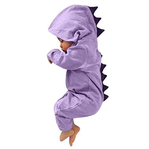 Interesting Romper Jumpsuit Outfits Clothes Infant Baby Kids Dinosaur Hooded Romper Jumpsuit Outfits Clothes  Purple  12 18 Months