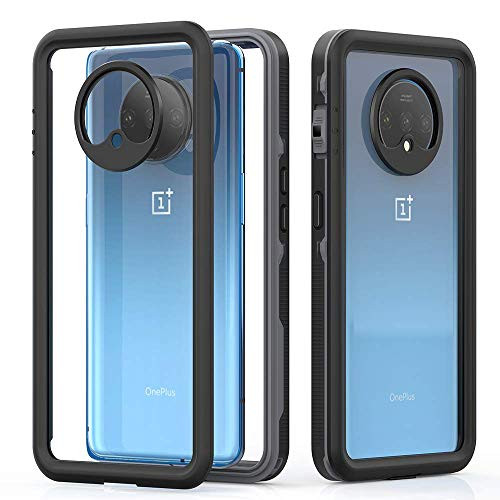 OnePlus 7T Waterproof Case  IP68 Certified Waterproof Shockproof Bumper Cover with Built in Screen Protector  Heavy Duty Rugged Clear Case for OnePlus 7T 6 55inch 2019 Release   Black