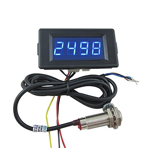 DIGITEN DC 12V 24V 4 Digital Blue LED Counter Meter Up Down Hall Proximity Switch Sensor