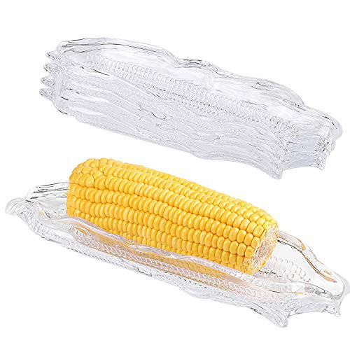 Ruisita 6 Pack Transparent Corn Trays Plastic Cob Dinnerware Corn Dishes Service Tray Ruisita 6 Pack Transparent Corn Trays Plastic Cob Dinnerware Corn Dishes Service Tray